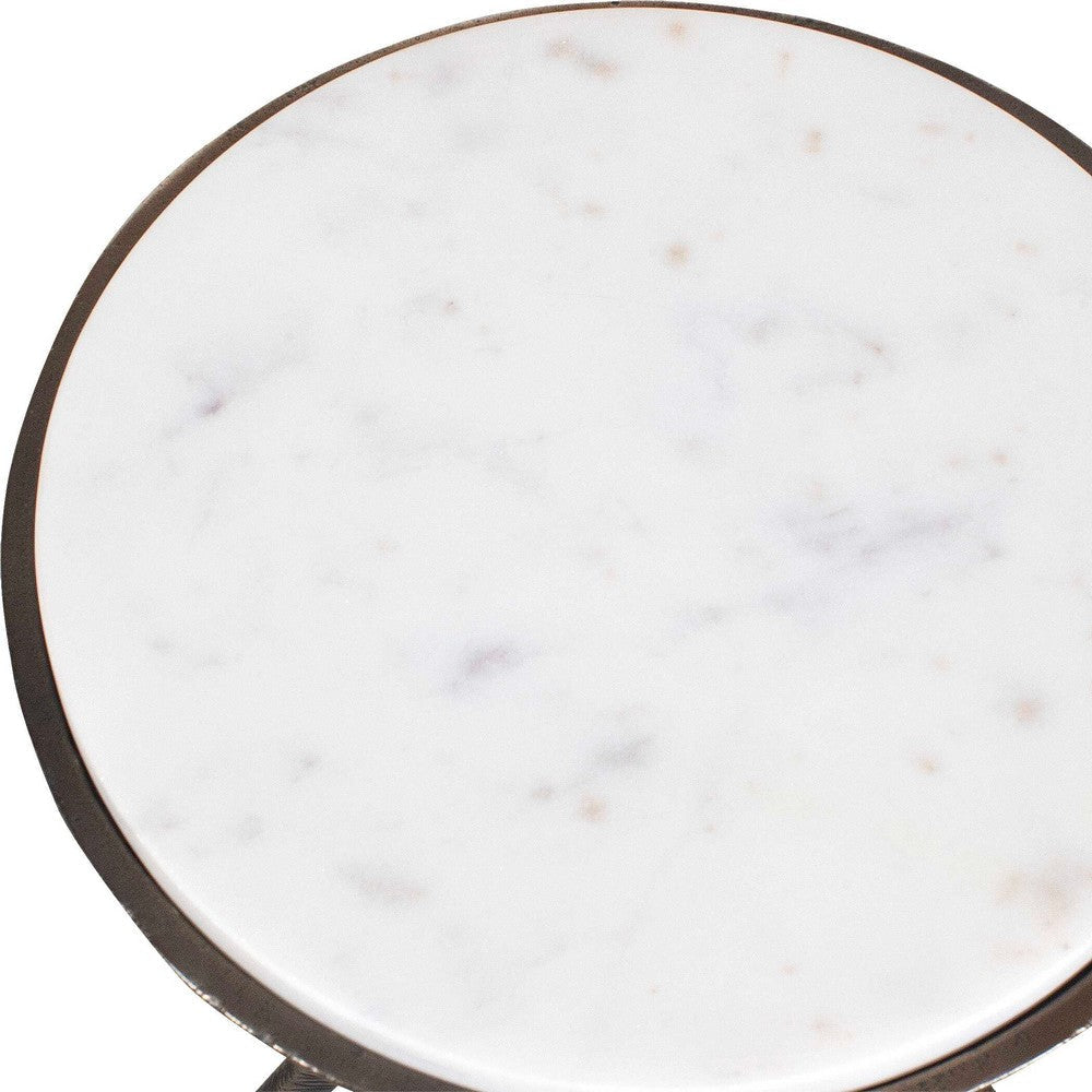 Uttermost Tilton White Marble Accent Table UT-50214