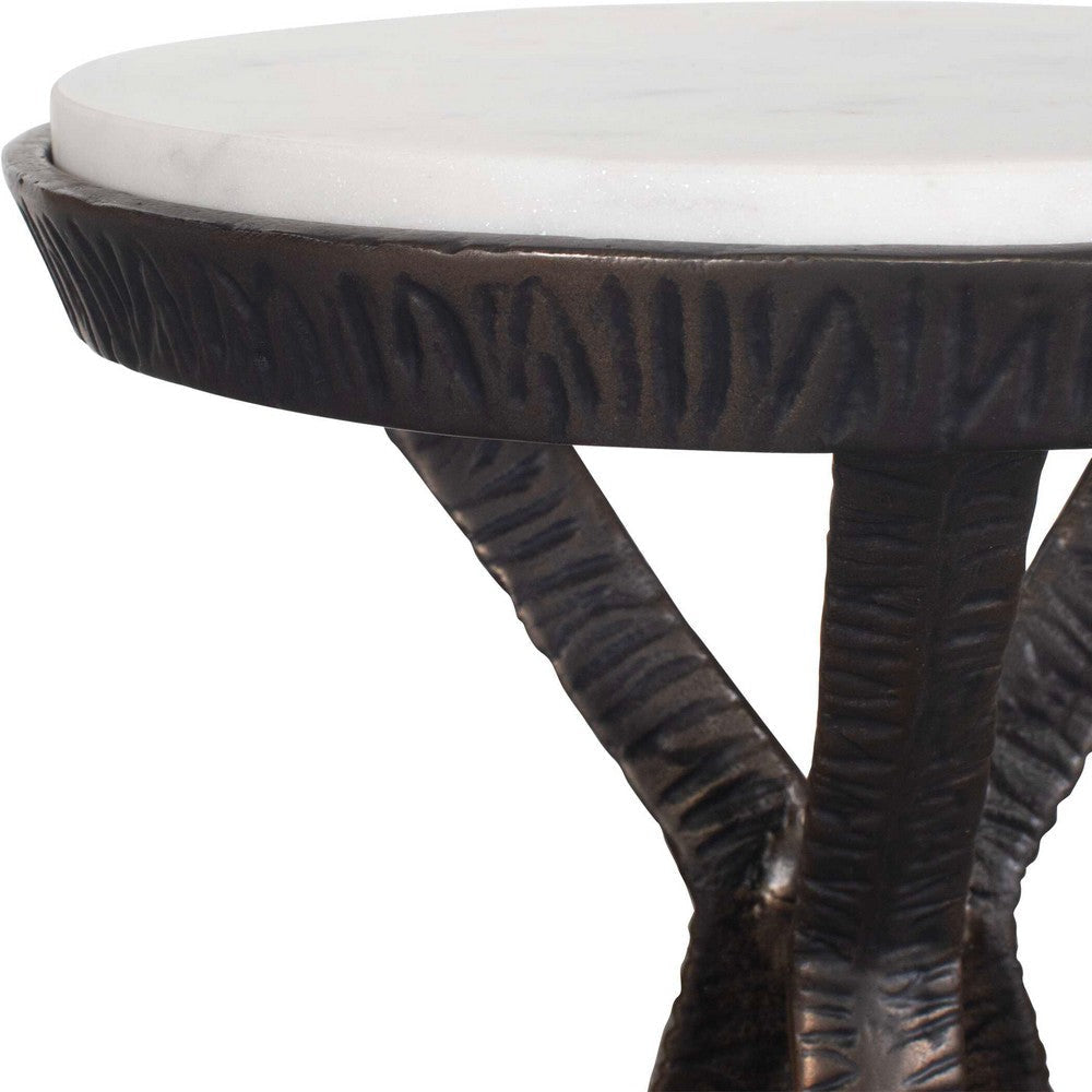 Uttermost Tilton White Marble Accent Table UT-50214