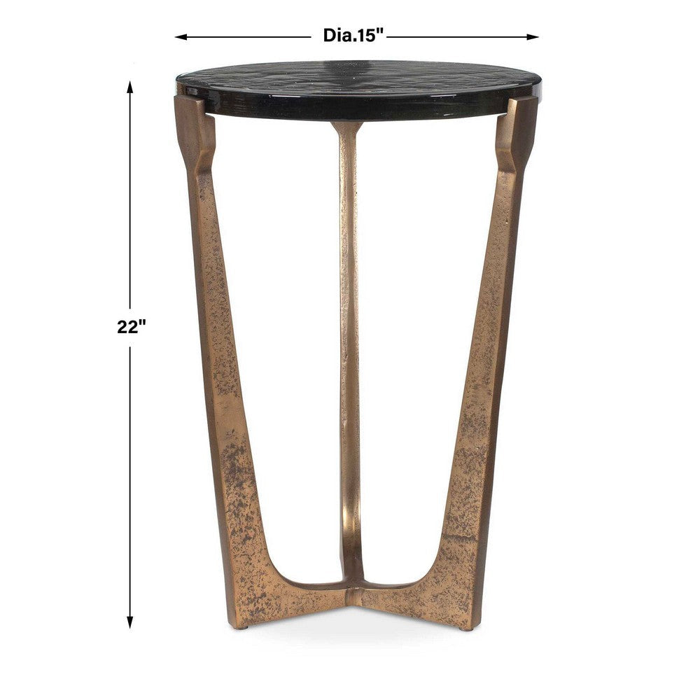 Uttermost Bohdi Outdoor Brass Accent Table UT-50216