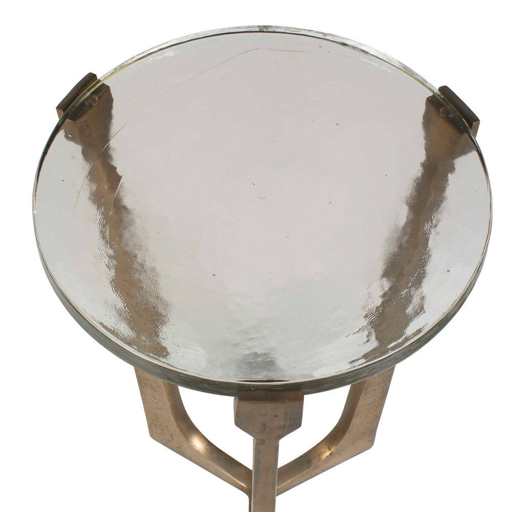 Uttermost Bohdi Outdoor Brass Accent Table
