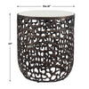 Uttermost Sabena White Marble Outdoor Side Table