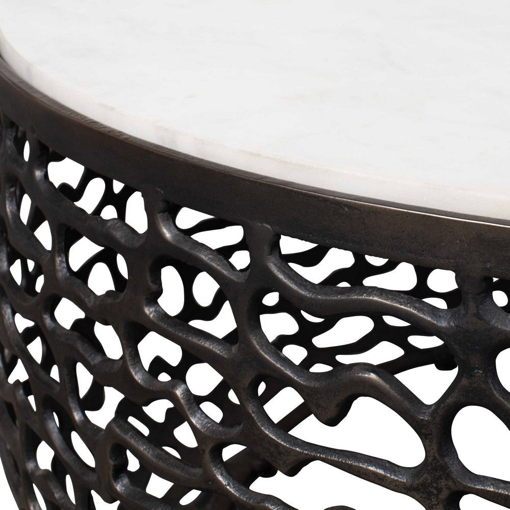 Uttermost Sabena White Marble Outdoor Coffee Table UT-50228