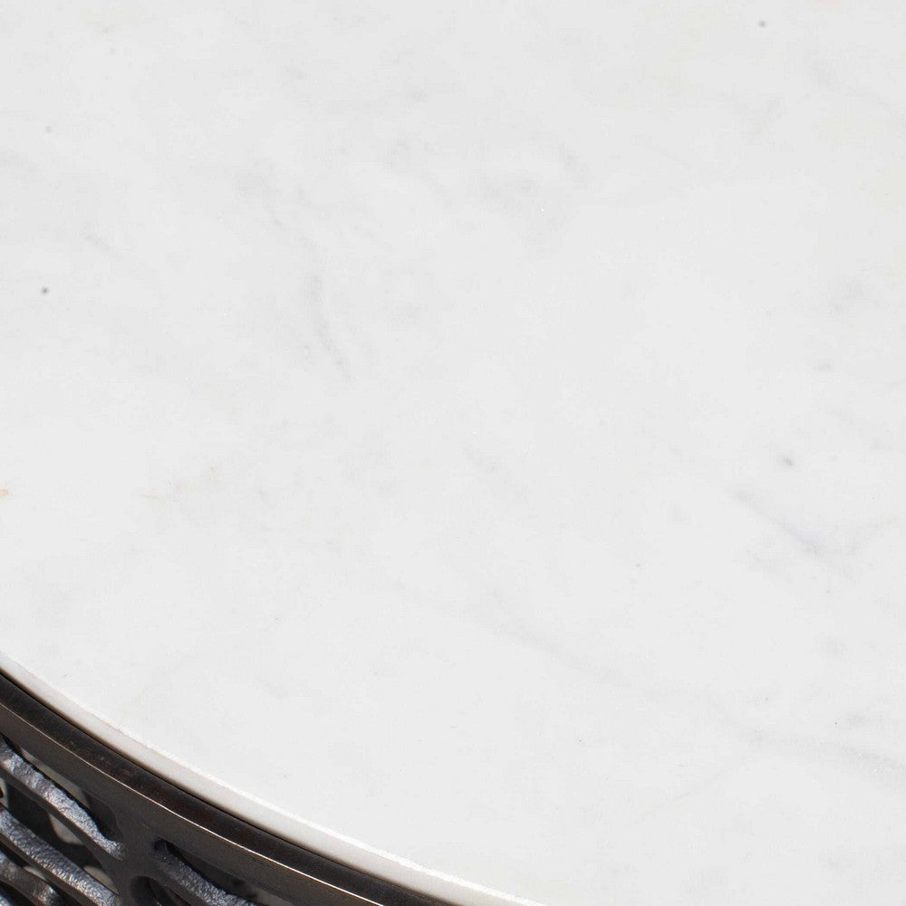 Uttermost Sabena White Marble Outdoor Coffee Table UT-50228