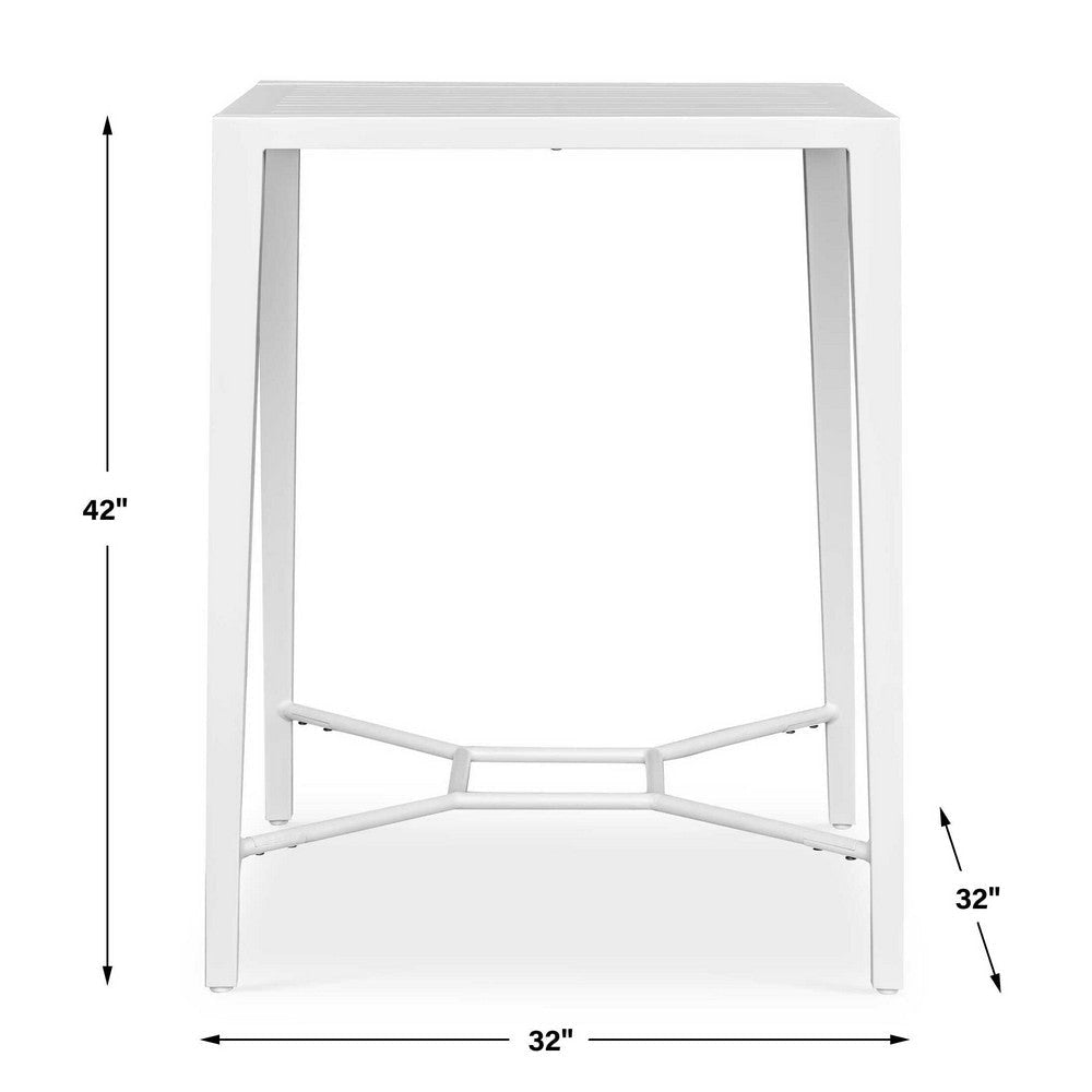 Uttermost Montellano White Outdoor Bar Table UT-50238