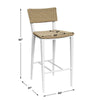 Uttermost Calbas White Outdoor Bar Stool