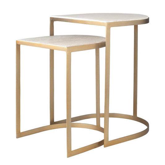 Uttermost Lindon Travertine Nesting Tables Set/2
