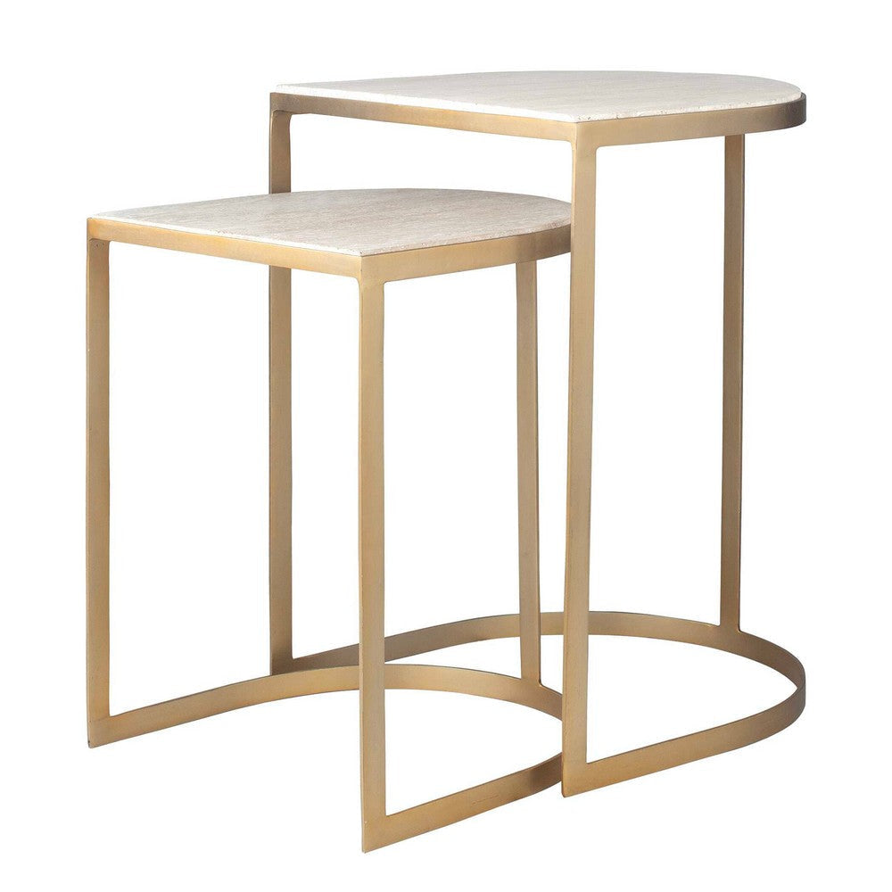 Uttermost Lindon Travertine Nesting Tables Set/2