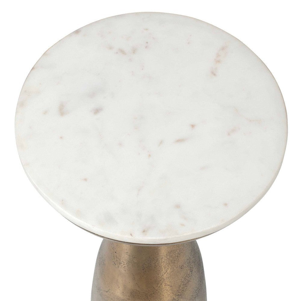Uttermost Torin Marble & Brass Drink Table UT-50250