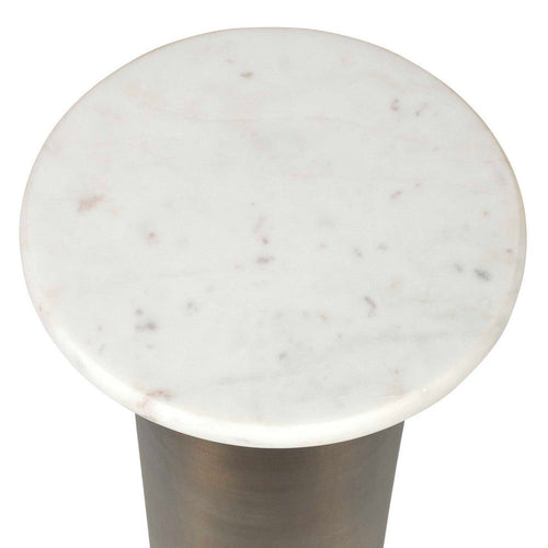 Uttermost Reiss Marble & Brass Drink Table