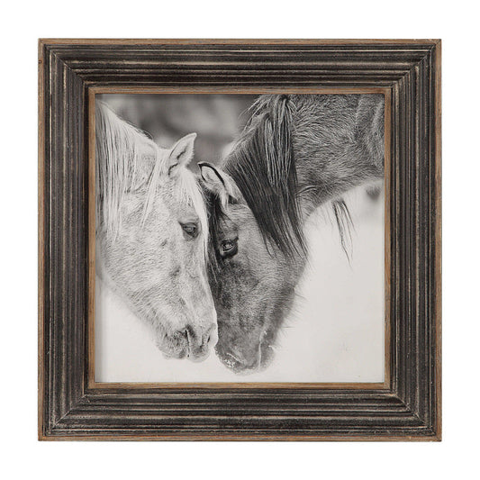 Uttermost Custom Black And White Horses Print By Casagear Home