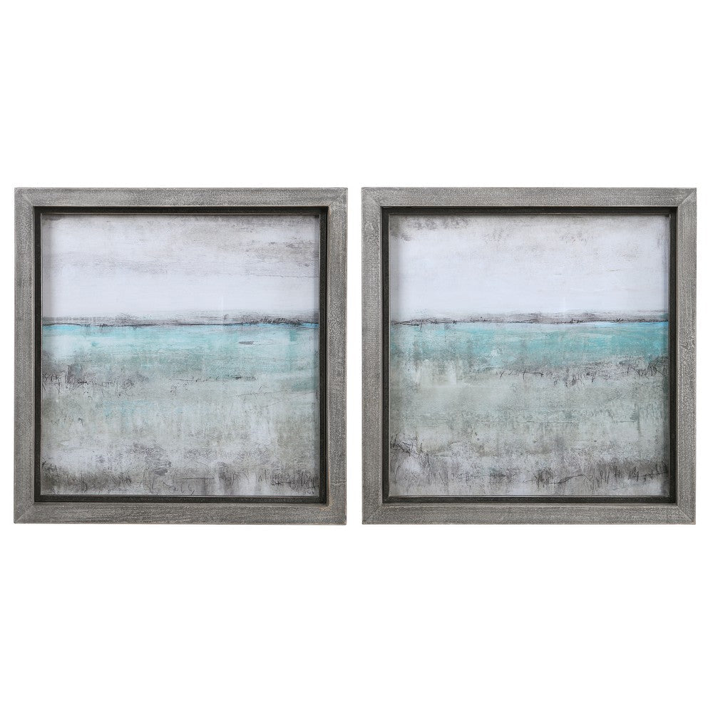 Uttermost Aqua Horizon Framed Prints, Set/2 By Casagear Home