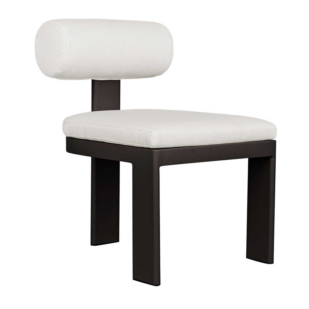 Uttermost Bolster Back White Outdoor Dining Chair