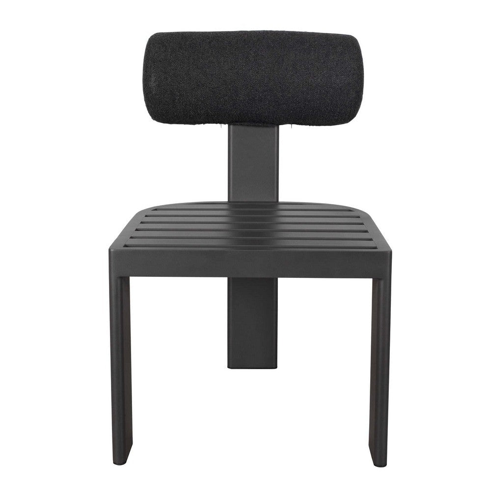 Uttermost Bolster Back Charcoal Outdoor Dining Chair
