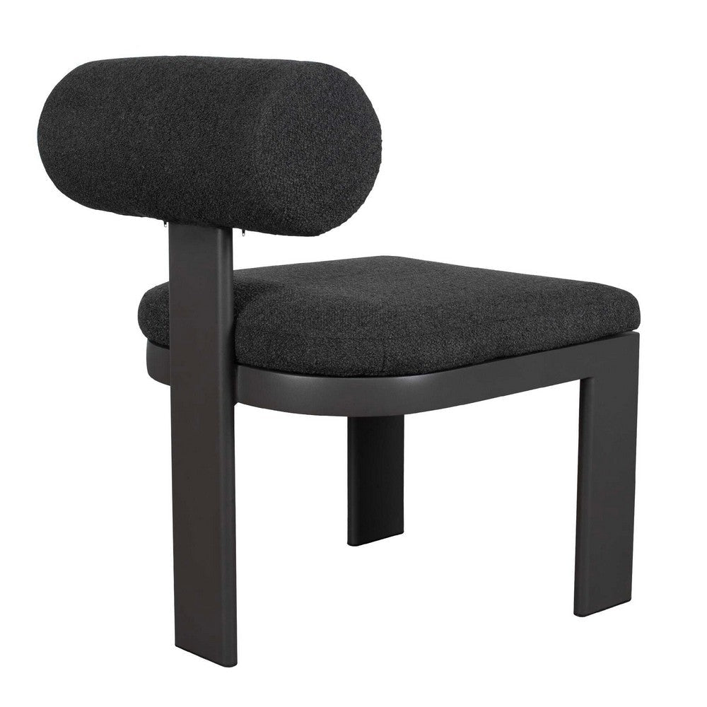 Uttermost Bolster Back Charcoal Outdoor Dining Chair