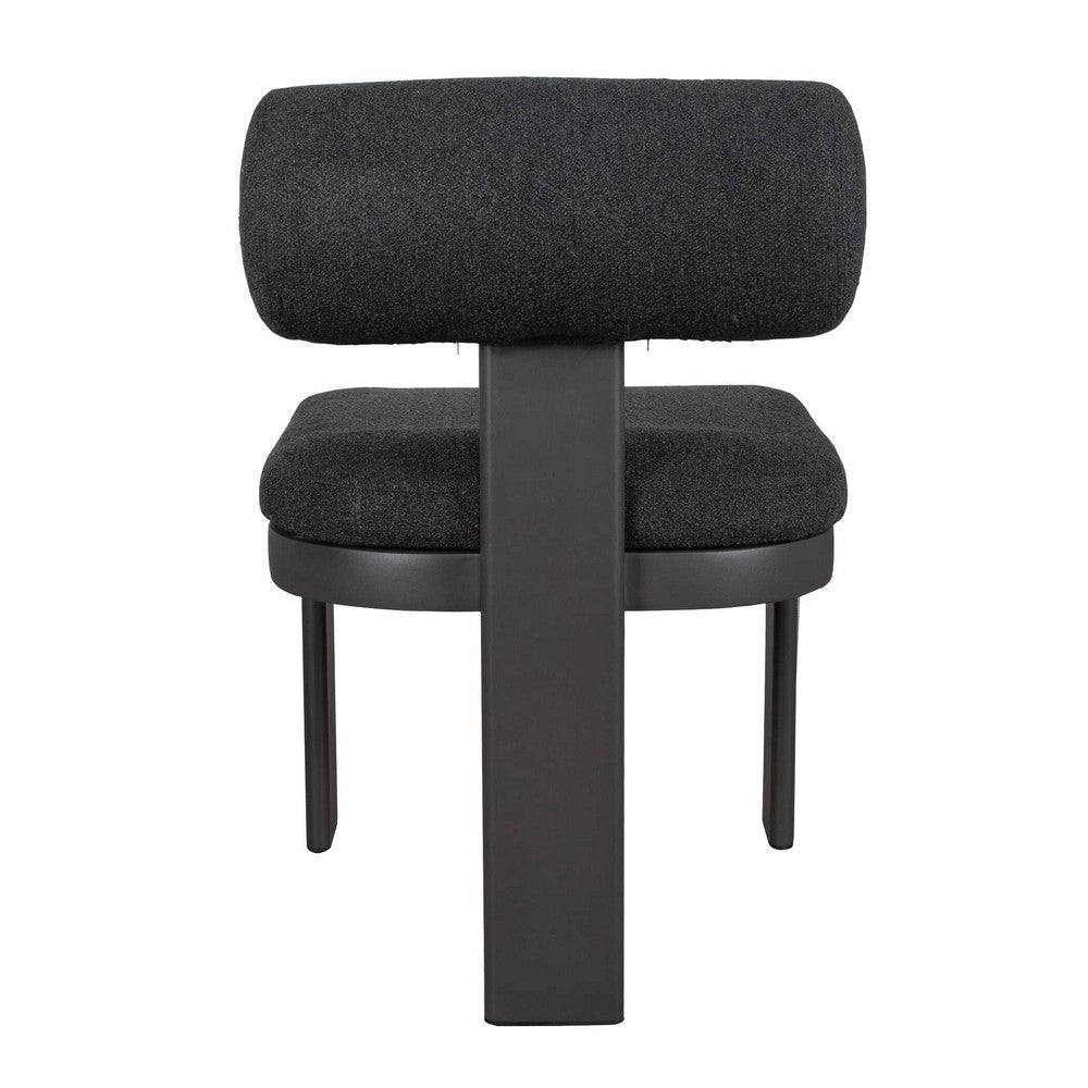 Uttermost Bolster Back Charcoal Outdoor Dining Chair