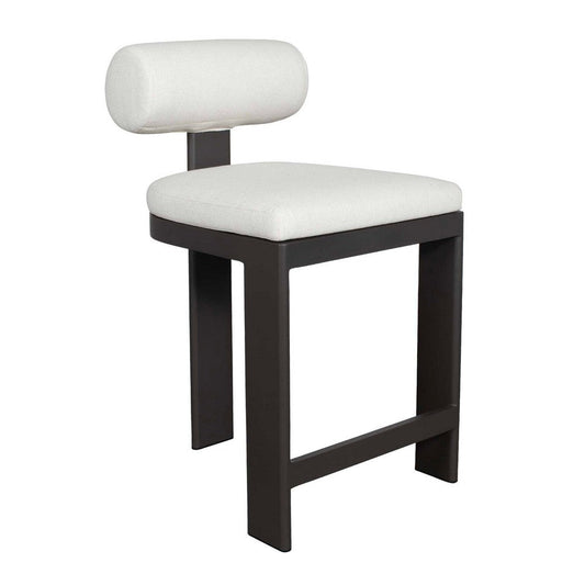 Uttermost Bolster Back White Outdoor Counter Stool