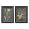Midnight Botanicals - 32.63 inch Wall Art (Set of 2) - 24.63 inches wide by 2.38 inches deep