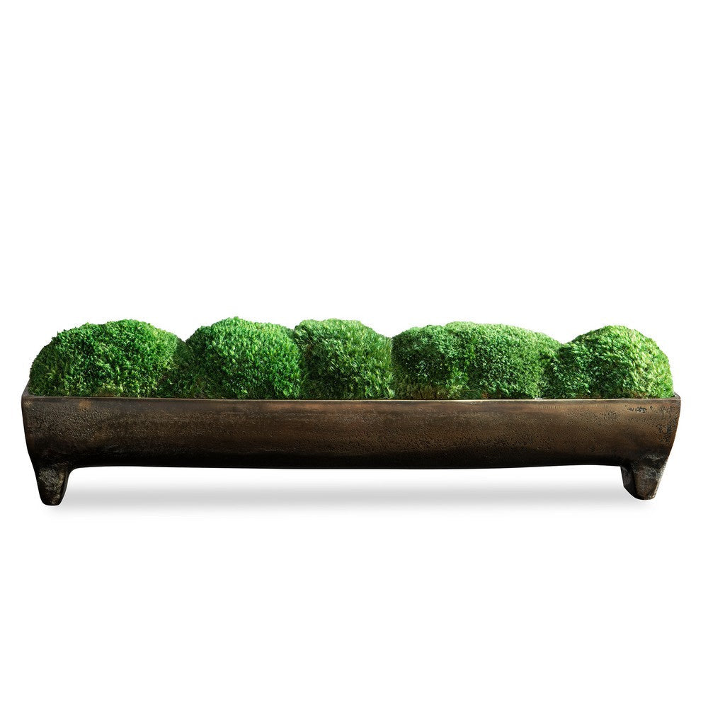 Uttermost Canal Aluminum and Foam Small Centerpiece in Bronze/Green