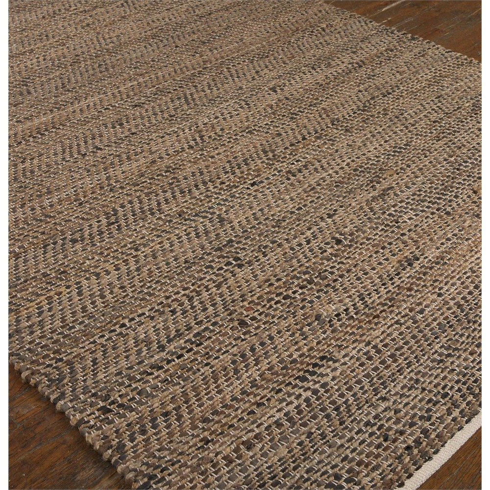 Uttermost 71001-9 Tobais Rescued Leather & Hemp Rug, 9' x 12'