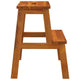vidaXL 2 Step Stool 15.7"x15"x19.7" Solid Wood Acacia
