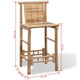 Blake Outdoor Barstool Chairs | Set of 2 | Weatherproof Natural Finish Bamboo