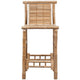 Blake Outdoor Barstool Chairs | Set of 2 | Weatherproof Natural Finish Bamboo