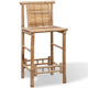 Blake Outdoor Barstool Chairs | Set of 2 | Weatherproof Natural Finish Bamboo