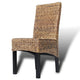 Dyna Dining Chair Set of 2 | Brown Abaca Woven Design | Solid Mango Wood