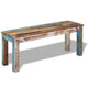 Siena Outdoor Rectangular Rustic Bench | Multicolour Reclaimed Wood 43"