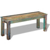 Siena Outdoor Rectangular Rustic Bench | Multicolour Reclaimed Wood 43"