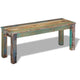 Siena Outdoor Rectangular Rustic Bench | Multicolour Reclaimed Wood 43"