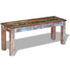 Siena Outdoor Rectangular Rustic Bench | Multicolour Reclaimed Wood 43"