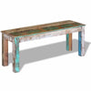 Siena Outdoor Rectangular Rustic Bench | Multicolour Reclaimed Wood 43"