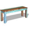 Siena Outdoor Rectangular Rustic Bench | Multicolour Reclaimed Wood 43"