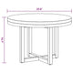 Carla Round Coffee Table with Black Metal Base | Teak & Mango Wood 24"