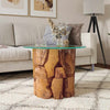 vidaXL Coffee Table Solid Teak Driftwood 23.6