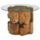 vidaXL Coffee Table Solid Teak Driftwood 23.6