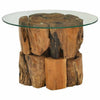vidaXL Coffee Table Solid Teak Driftwood 23.6