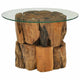 vidaXL Coffee Table Solid Teak Driftwood 23.6