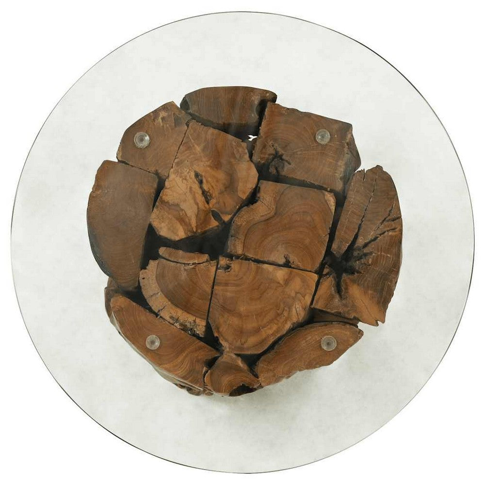 vidaXL Coffee Table Solid Teak Driftwood 23.6