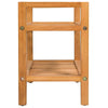 vidaXL Shoe Rack with 2 Shelves Solid Oak Wood 19.7"x10.6"x15.7