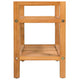 vidaXL Shoe Rack with 2 Shelves Solid Oak Wood 19.7"x10.6"x15.7