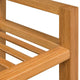 vidaXL Shoe Rack with 2 Shelves Solid Oak Wood 19.7"x10.6"x15.7