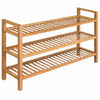 vidaXL Shoe Rack with 3 Shelves Solid Oak Wood 39.4"x10.6"x23.6