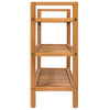 vidaXL Shoe Rack with 3 Shelves Solid Oak Wood 39.4"x10.6"x23.6