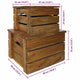 vidaXL Storage Crate Set 2 Pieces Solid Mahogany Wood