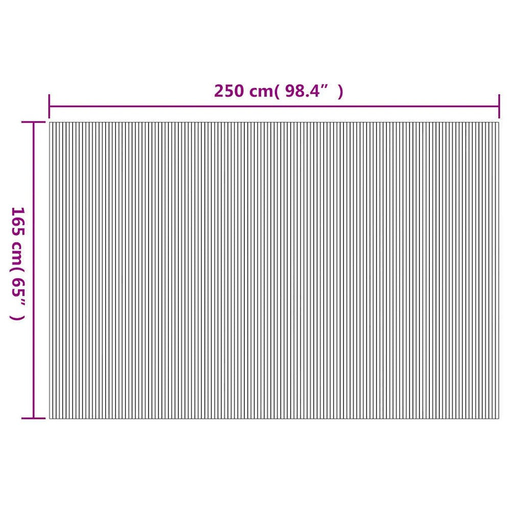 vidaXL Room Divider Bamboo Grey Width 98.4" Height 65.0
