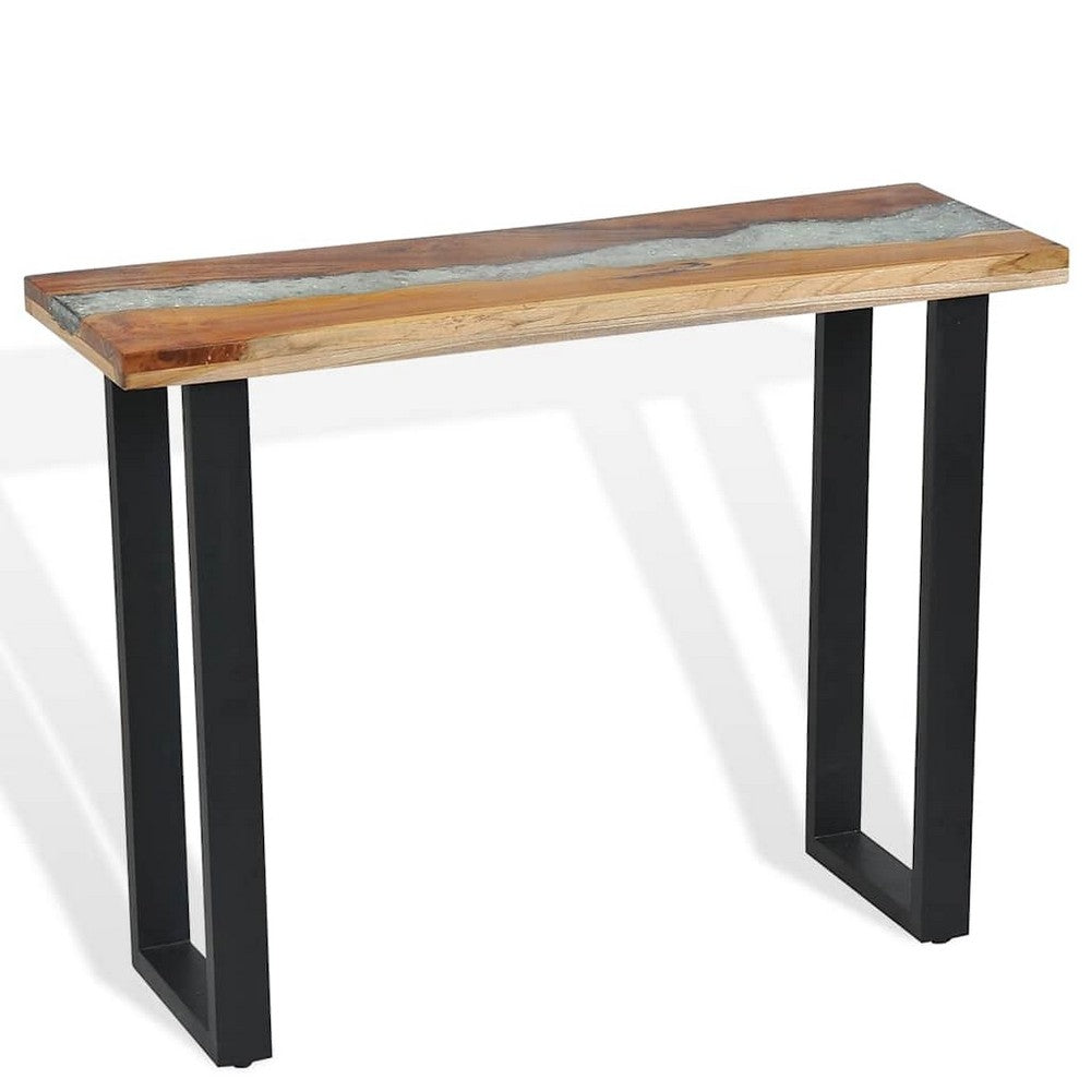 vidaXL Console Table Teak 39.4"x13.8"x29.5