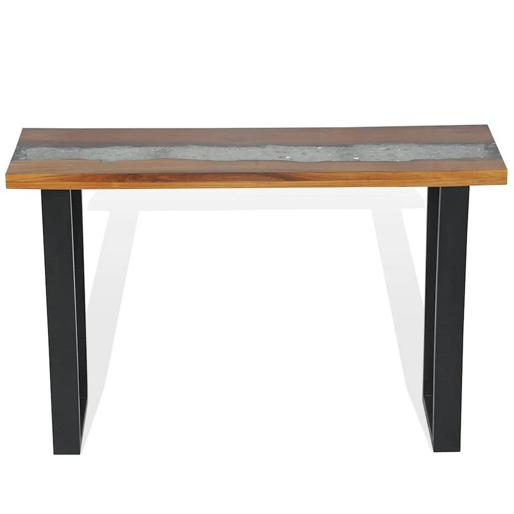 vidaXL Console Table Teak 39.4"x13.8"x29.5