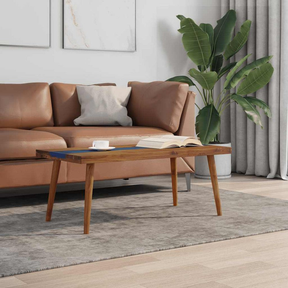 vidaXL Coffee Table Teak Resin 39.4"x19.7"x15.7